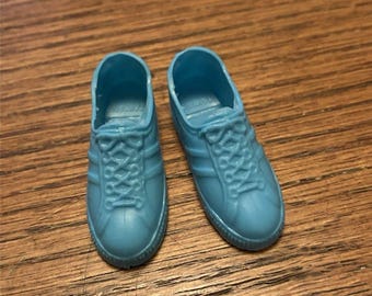 Ken Doll Sneakers Tennis Athletic Shoes Turquoise Teal Blue Vintage 80s