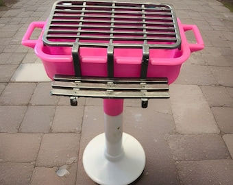 Barbie-pop roze vintage barbecue voor buiten