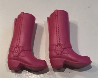 Barbie-Puppe, pinke Motorradstiefel, Moto Biker