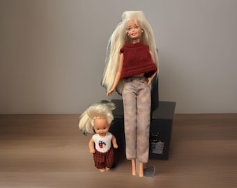 Teacher Barbie Doll With Student Kelly Vintage 90s Redressed