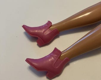 Sindy Doll Pink Ankle Boots Booties squishy 90s vintage