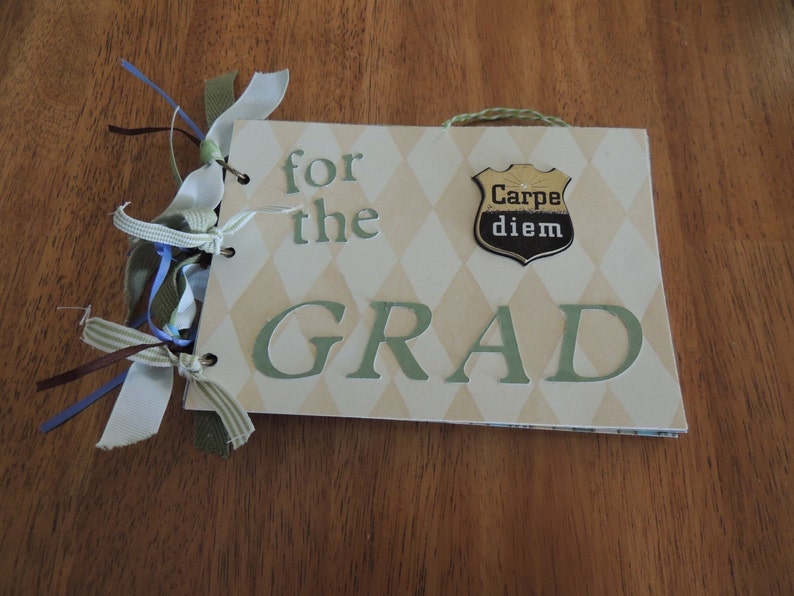 Words of Wisdom for the Grad Graduation mini scrapbook or guest album Weekend Sale image 1