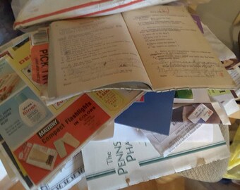 100+ piece vintage ephemera pack for junk journals, smashbooks, collage art projects, inspiration