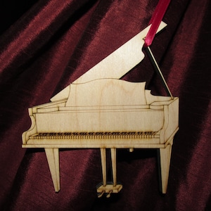 Laser cut and engraved wooden, Grand Piano
