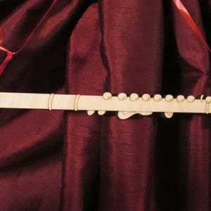 Laser cut and engraved wooden, Flute