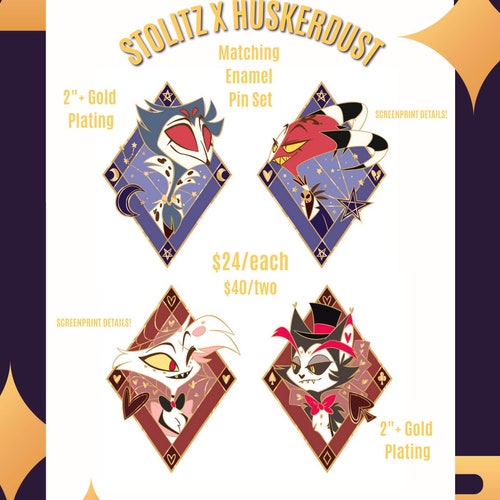 LE Stolitz & Huskerdust Enamel Pin Set