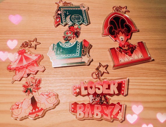 IN HAND Helluva Boss & Hazbin Hotel Popping Charm Set!
