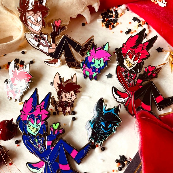 Spring Tail & Chonky Deer Alastor Enamel Pin Set