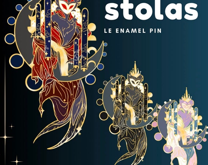 IN HAND Helluva Boss LE Celestial Stolas Mucha Art Nouveau Fantasy Pin ...
