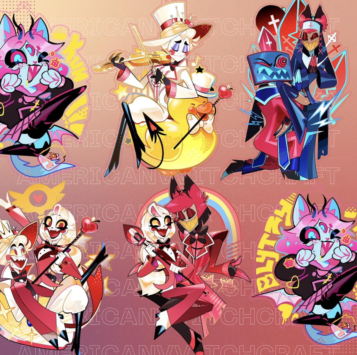 Hazbin hotel pin alastor - Etsy 日本