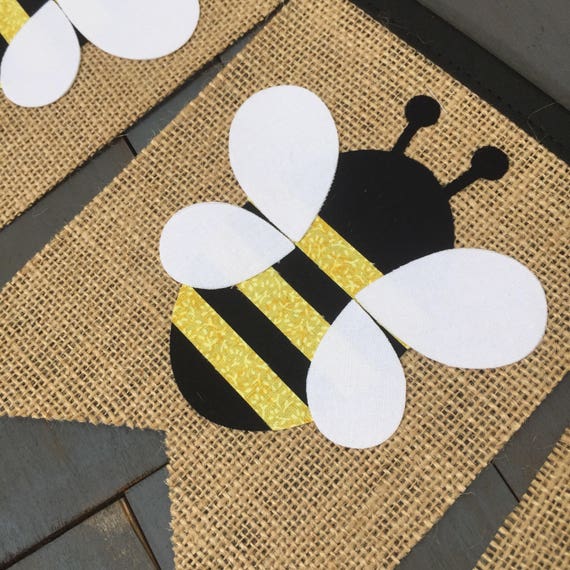 Honey Bumble Bee First Birthday Party Decorations Pennant Etsy