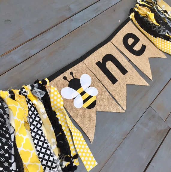 One Bumble Honey Bee First Birthday Party Decorations Black Etsy