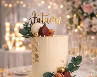 Personalized Name Cake Topper | Custom Script Cake Topper | Birthday Cake Topper | Wedding Cake Topper | Elegant Acrylic Topper