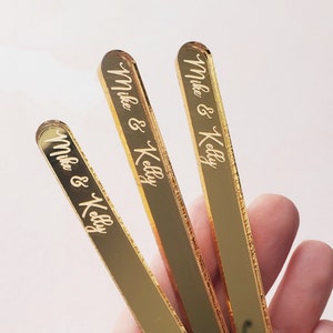 Gold mirror acrylic cakesicle sticks, custom acrylic cakesicle sticks, Personalized cakesicle sticks, standard size cakesicle acrylic sticks