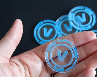 virtual bucks custom coins birthday party favors gaming party favors gaming birthday gamer birthday virtual currency - fortnite v bucks labels