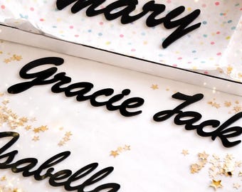 Acrylic Table Name Place Cards: Laser Cut Dinner Decor