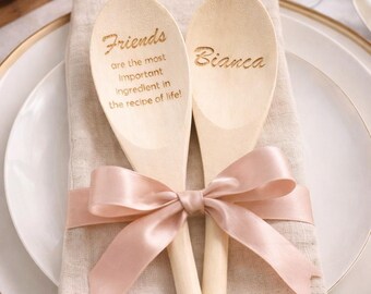 Personalized Wooden Spoon Gift | Custom Engraved Cooking Spoon | Friendship Gift | Kitchen Decor | Housewarming Gift