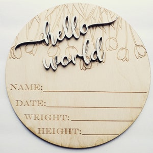 Baby announcement plaque, newborn baby, baby plaque, custom wood plaque, baby boy sign, baby girl sign, baby board keepsake, announcement