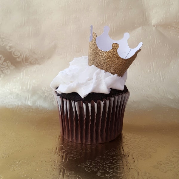 crown cake topper, crown cupcake topper, gold cake topper, king cake topper, princess cake topper, cupcake topper, crown topper