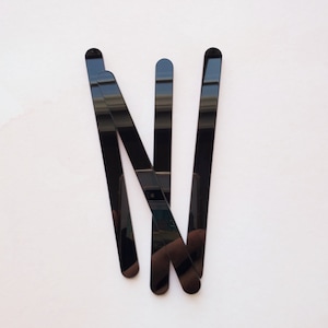 Black glossy acrylic cakesicle sticks, reusable plastic cakesicle sticks, mini cakesicle sticks, standard size cakesicle acrylic sticks
