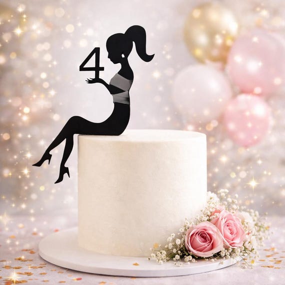 Happy Birthday Topper Per Torte – Decorazione In Acrilico Nero – Elegante E Riutilizzabile Per Compleanni E Feste - 4