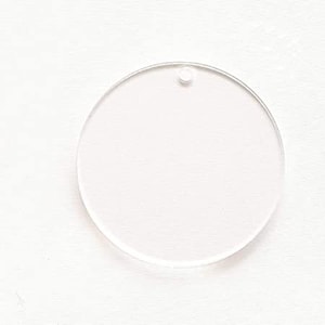 Clear Acrylic Disks: 1/8&quot; DIY Keychain Blanks