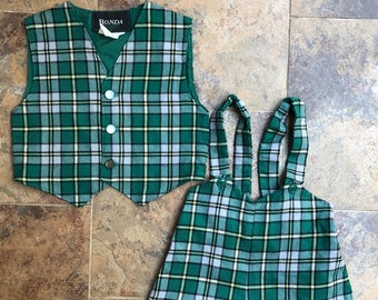 NEW Blue Plaid Poncho Cape w Fringe One Size 2T 3T 4T 5T With Matching Hair Bow