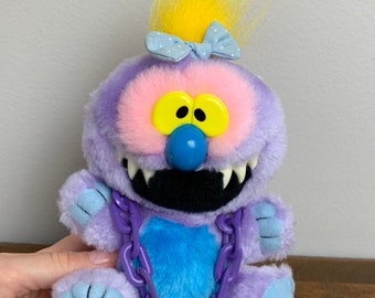 blue monster stuffed animal 80s