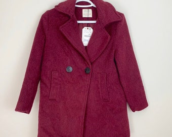 burgundy girls coat