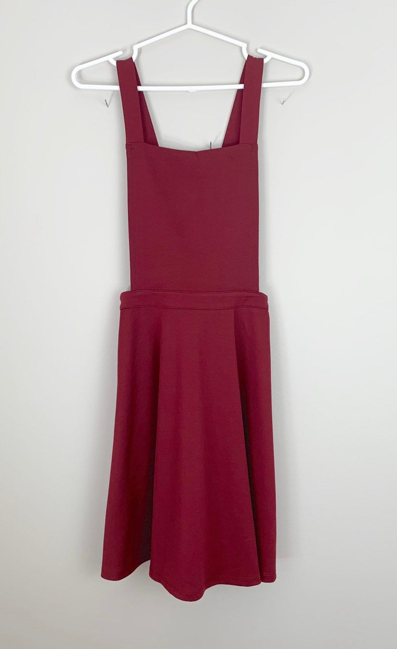 burgundy jumper dress