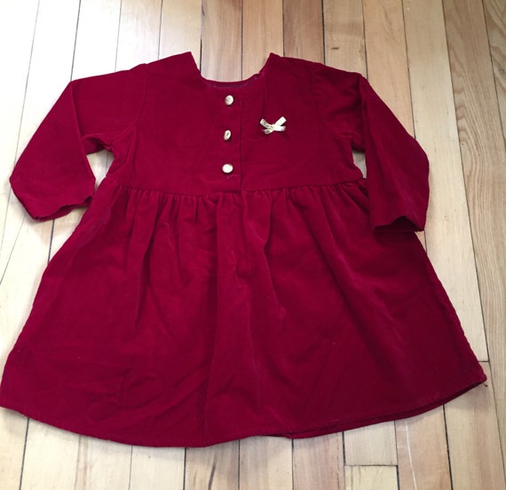 infant burgundy dress