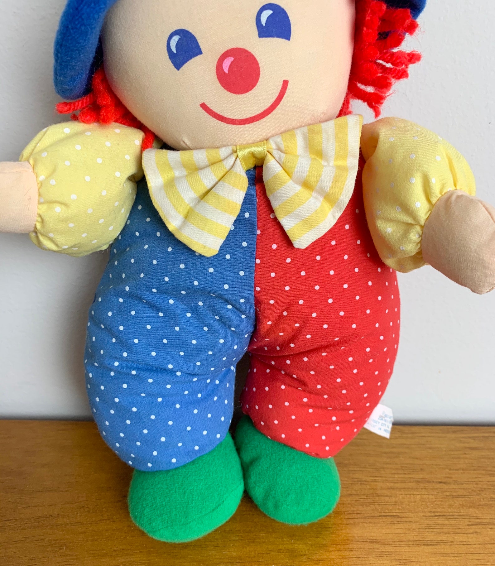 Vintage années 1990 90 Cadeaux enfants Polka Dot Clown Peluche Etsy