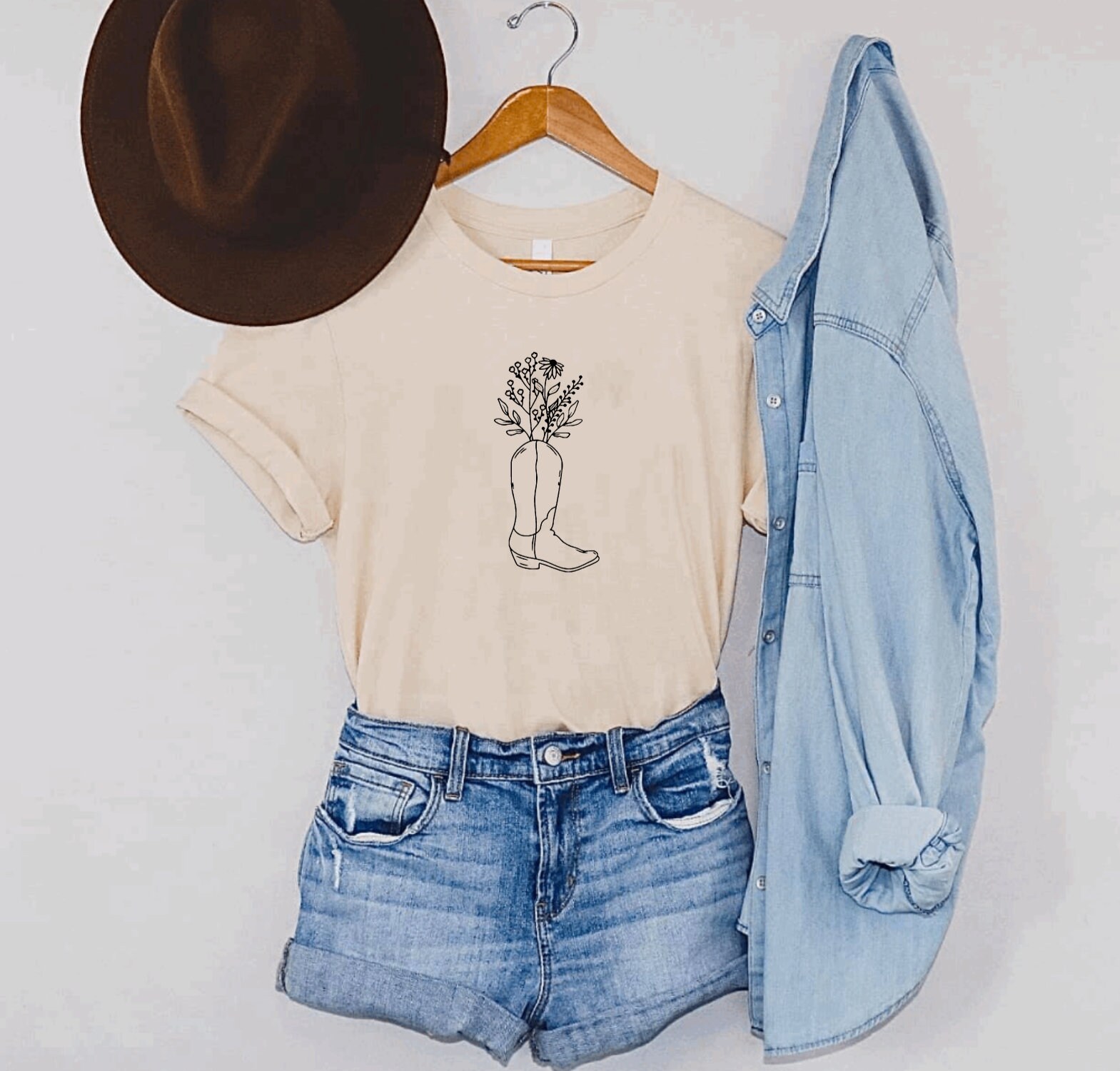 VINTAGE BLACK WESTERN LANDSCAPES TEE