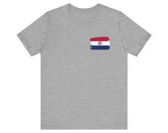 Croatian Flag T-Shirt | Unisex Jersey Tee, Croatia Gift