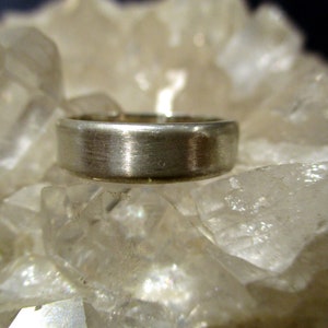Flat Beveled Band ~Satin Finish~ Handmade Sterling Silver Size 7 1/4
