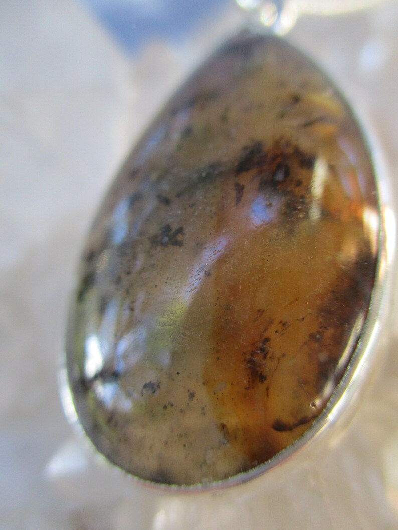 Dendritic Agate Necklace ~Handmade Sterling Silver~ Rare Oregon Graveyard Point Agate