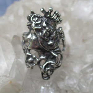 Princess Ring ~Sterling Silver~ Art Nouveau Style Hand Cast Size 7 1/4