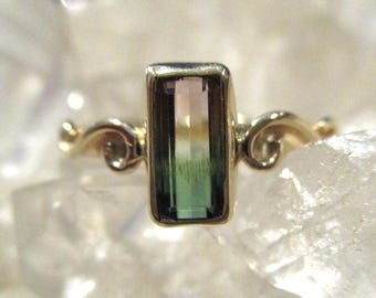 Watermelon Tourmaline Ring ~14K Gold~ Handmade w/ Rare Natural Tourmaline