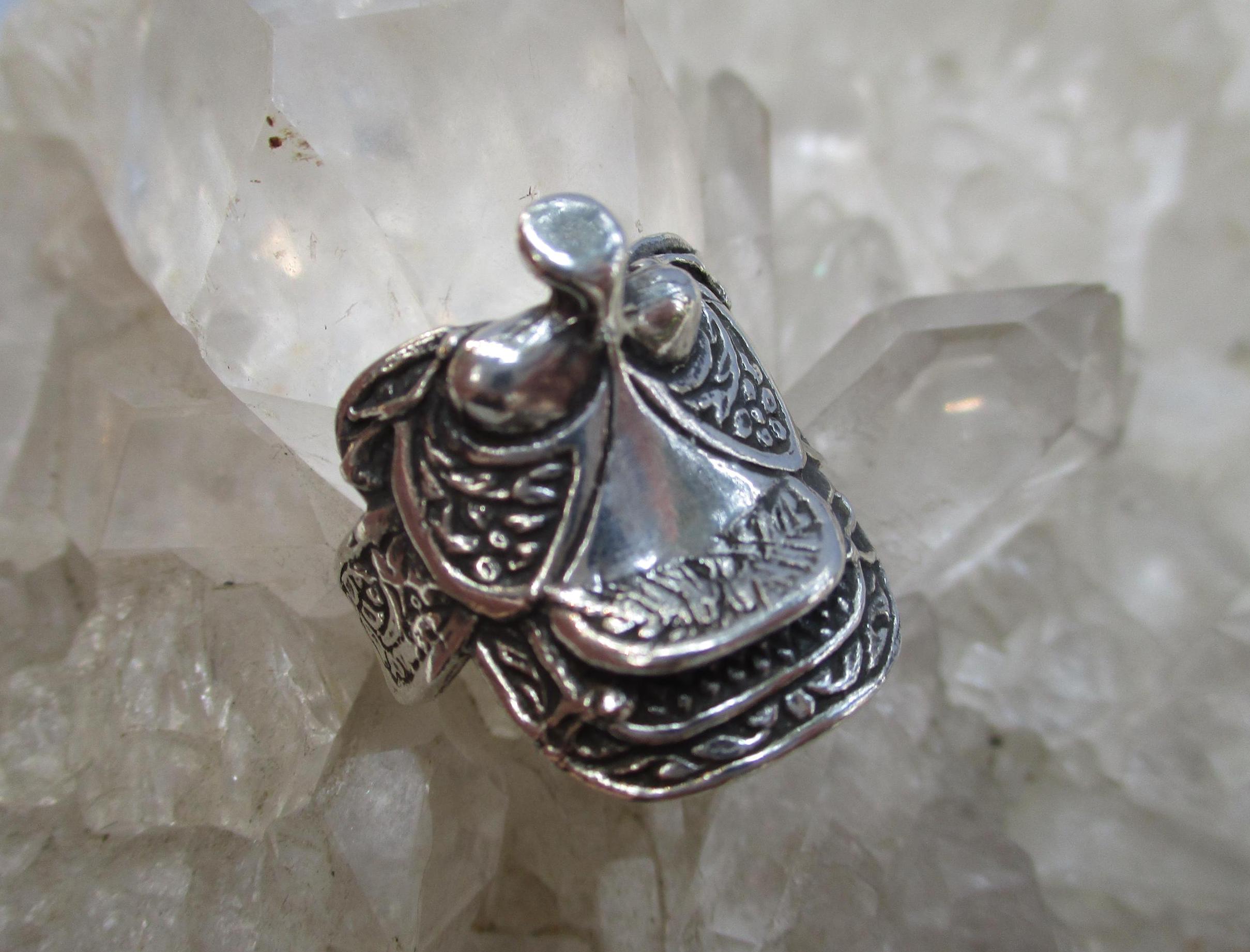 Unique Horse Saddle Ring ~sterling Silver~ Hand Cast Size 9 - Etsy