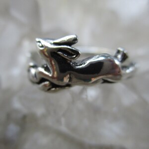 Special Order Size 9 Bunny Rabbit Ring  ~Sterling Silver~  Hand Cast