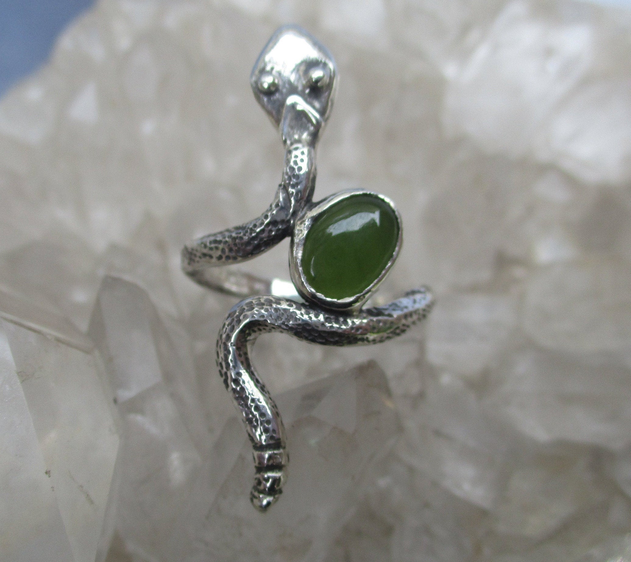 Jade snake best sale ring