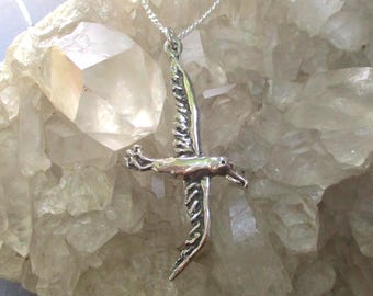 Albatross Necklace -Sterling Silver- Large 2 1/2" Original Albatross w/20" Sterling Chain