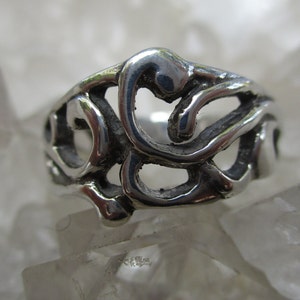 Open Scroll Band ~Sterling Silver~ Beautiful Hand Cast Design