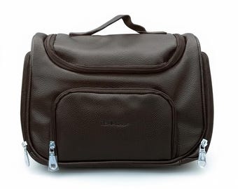 Bella Russo Premium Faux Leather Travel Toiletry Bag