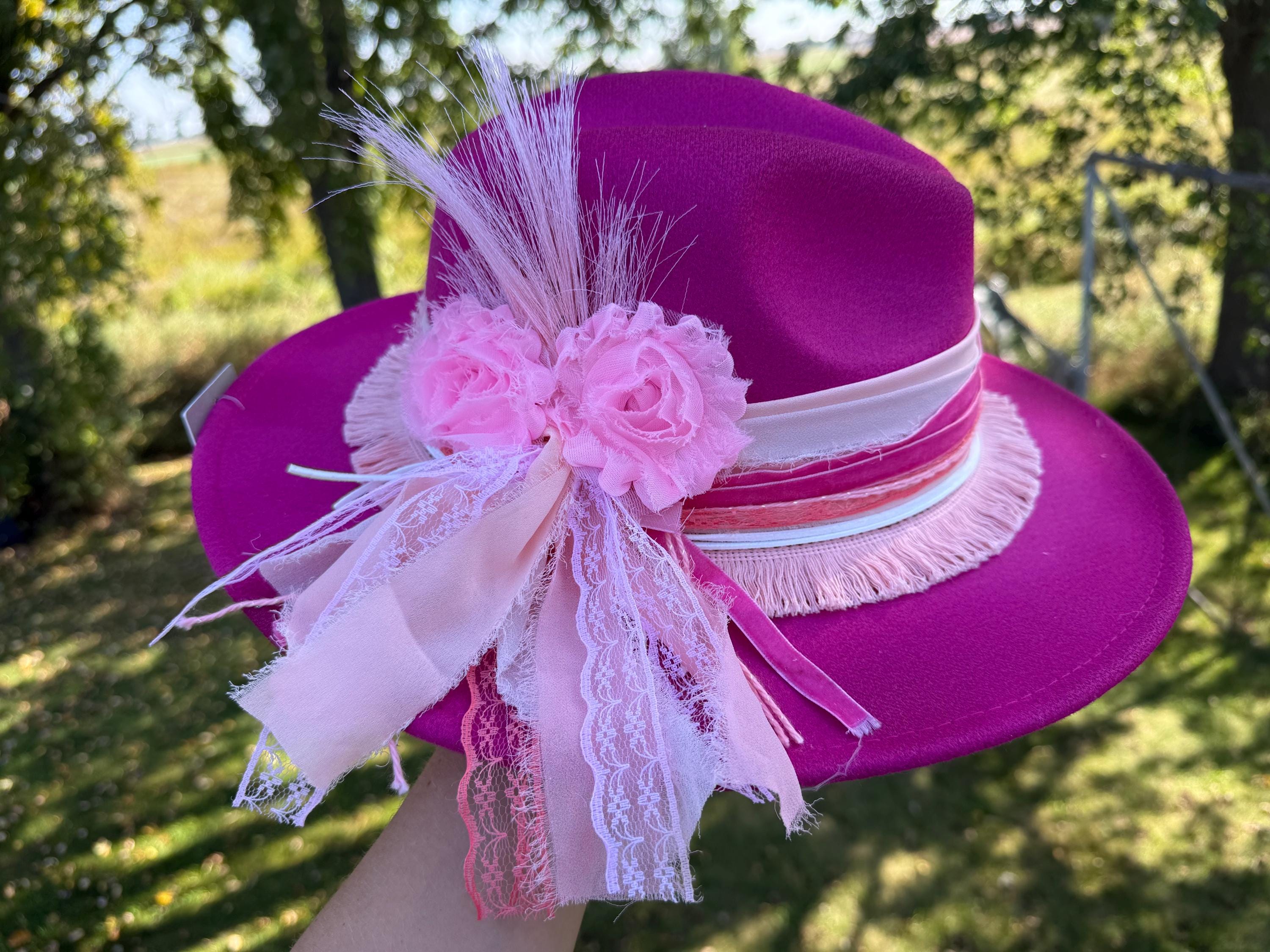 Beautiful Magenta Adolfo II Wool Church/Dress Hat Women Wool Church Hats - Etsy main image 3