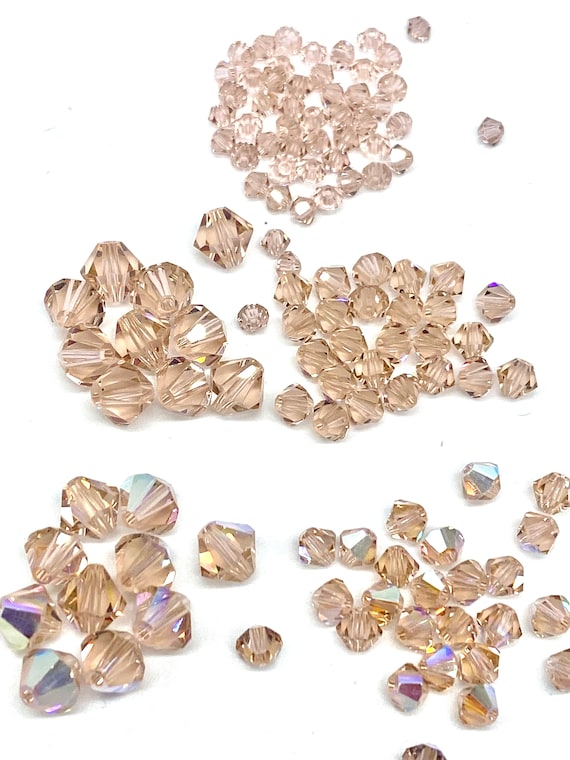 3,4 or mm Vintage rose and Vintage Rose Genuine Swarovski Crystal  Beads