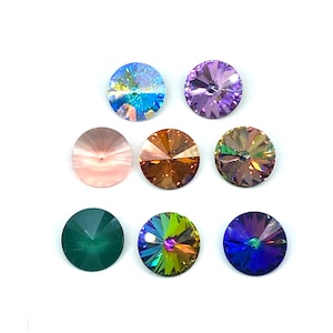 2 pcs 14 or 16 mm #1122 Rivoli Swarovski Crystal. Special effect.Choose colors and sizes