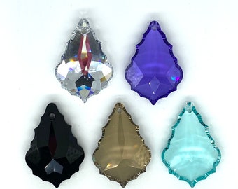Pendentifs baroques en cristal Swarovski #6091 de 38 mm. Choisissez les couleurs