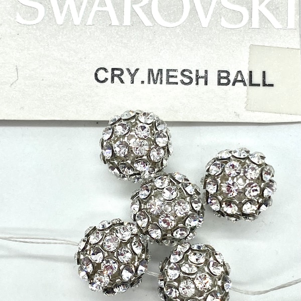 12 mm Swarovski Crystal Mesh Ball  Art: 40512. Pack of 1 bead.