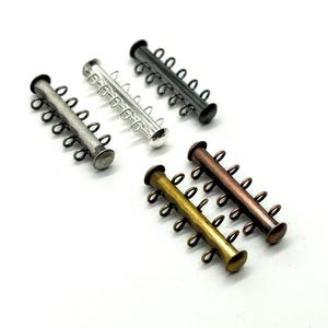 2 sets Vertical loop Tube clasp 5 strands. Choose finished.